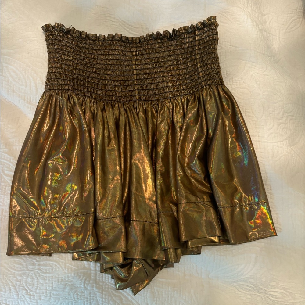 Queen Of Sparkles Gold Swing Short XS